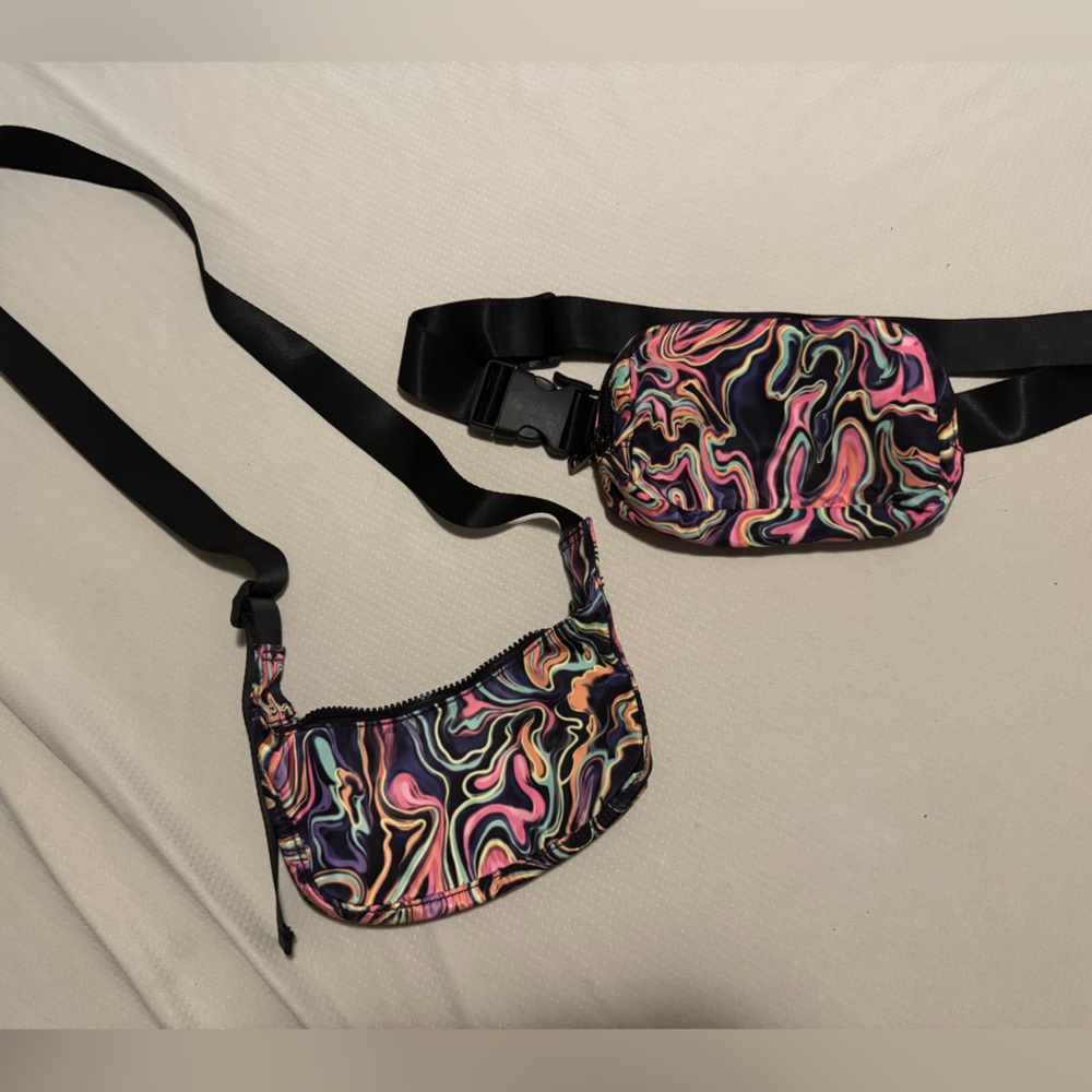 Colorful Swirl Pattern Women's Bag Set